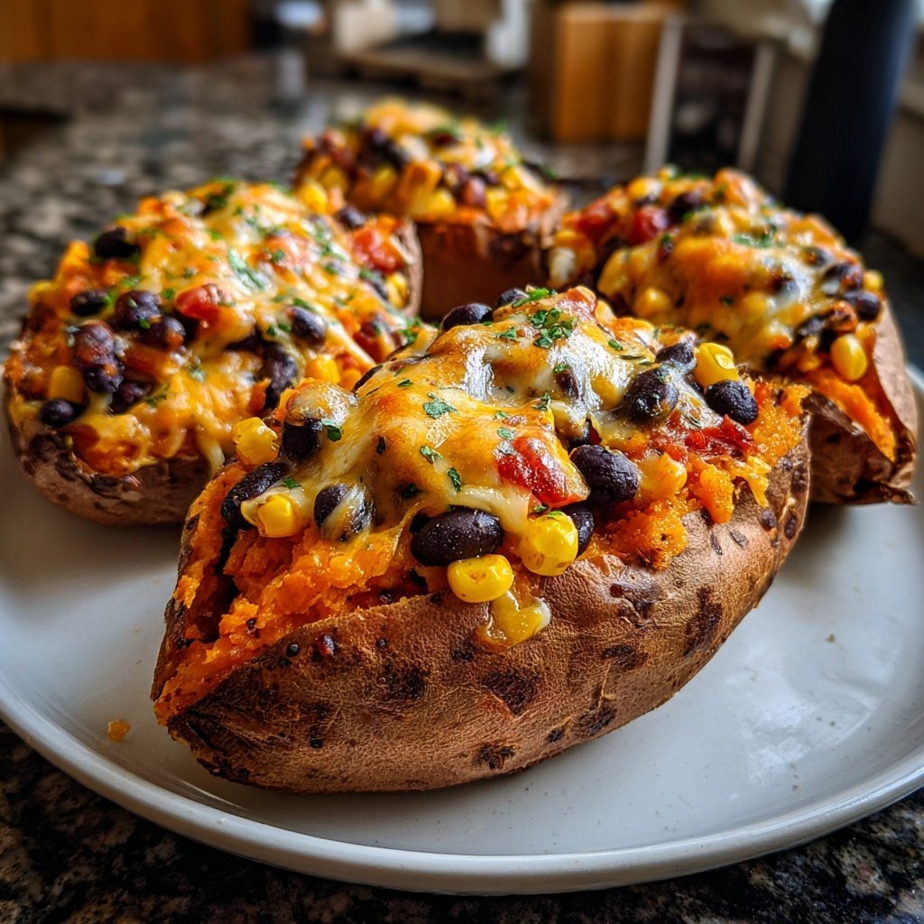 Valentine Dinner Stuffed Sweet Potatoes