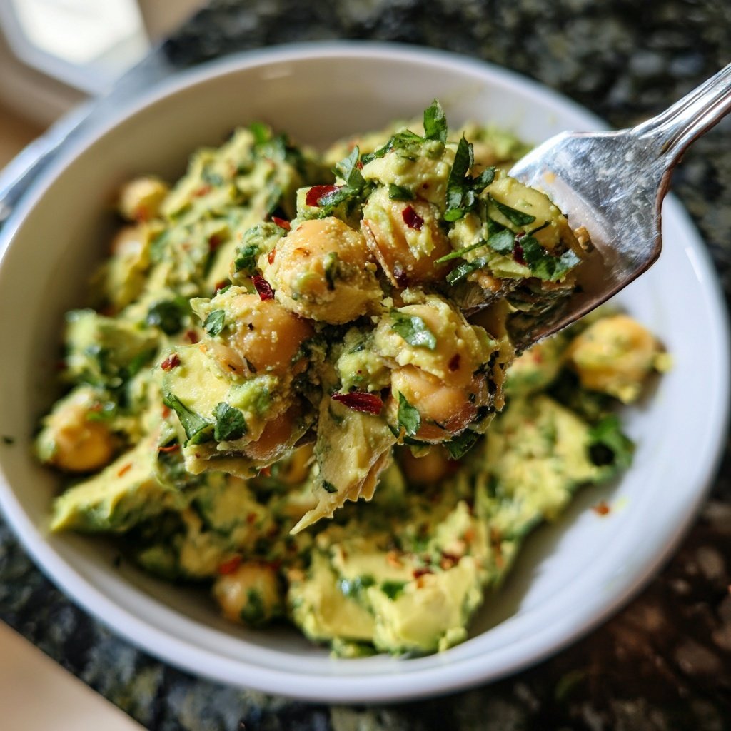 Healthy & Light Avocado Chickpea Salad