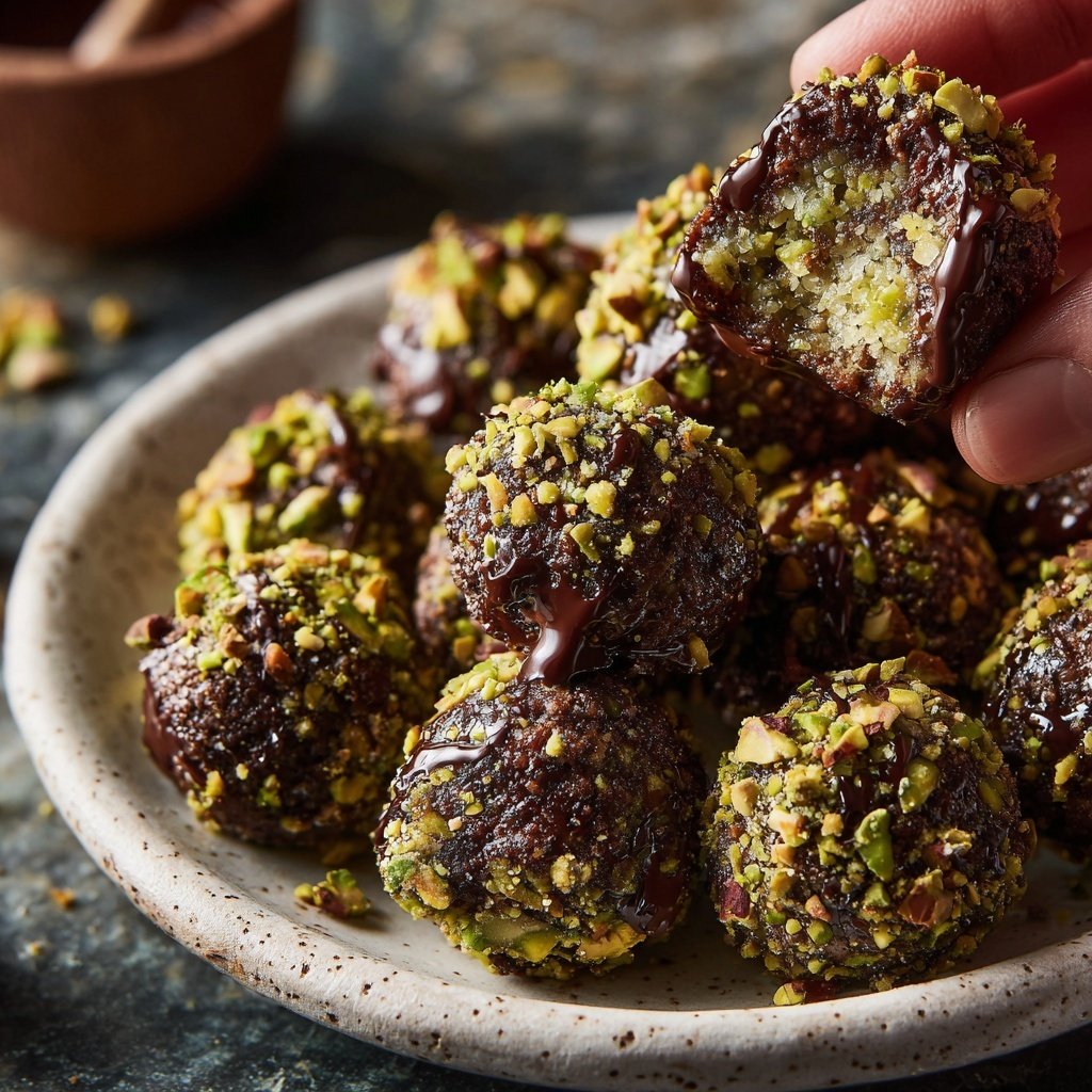 Chocolate Pistachio Coconut Bites