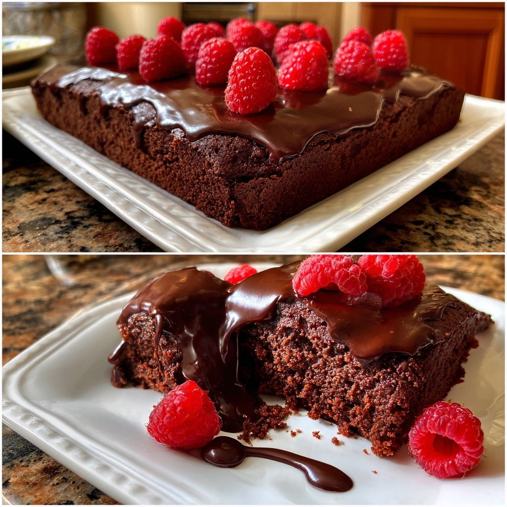 Chocolate Raspberry Sheet Cake