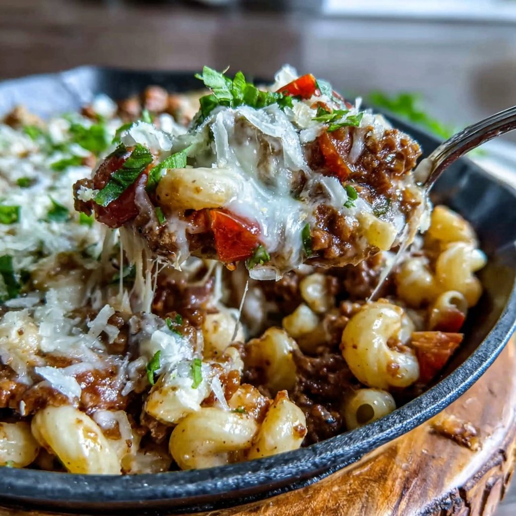 Ground Beef Taco Pasta Skillet