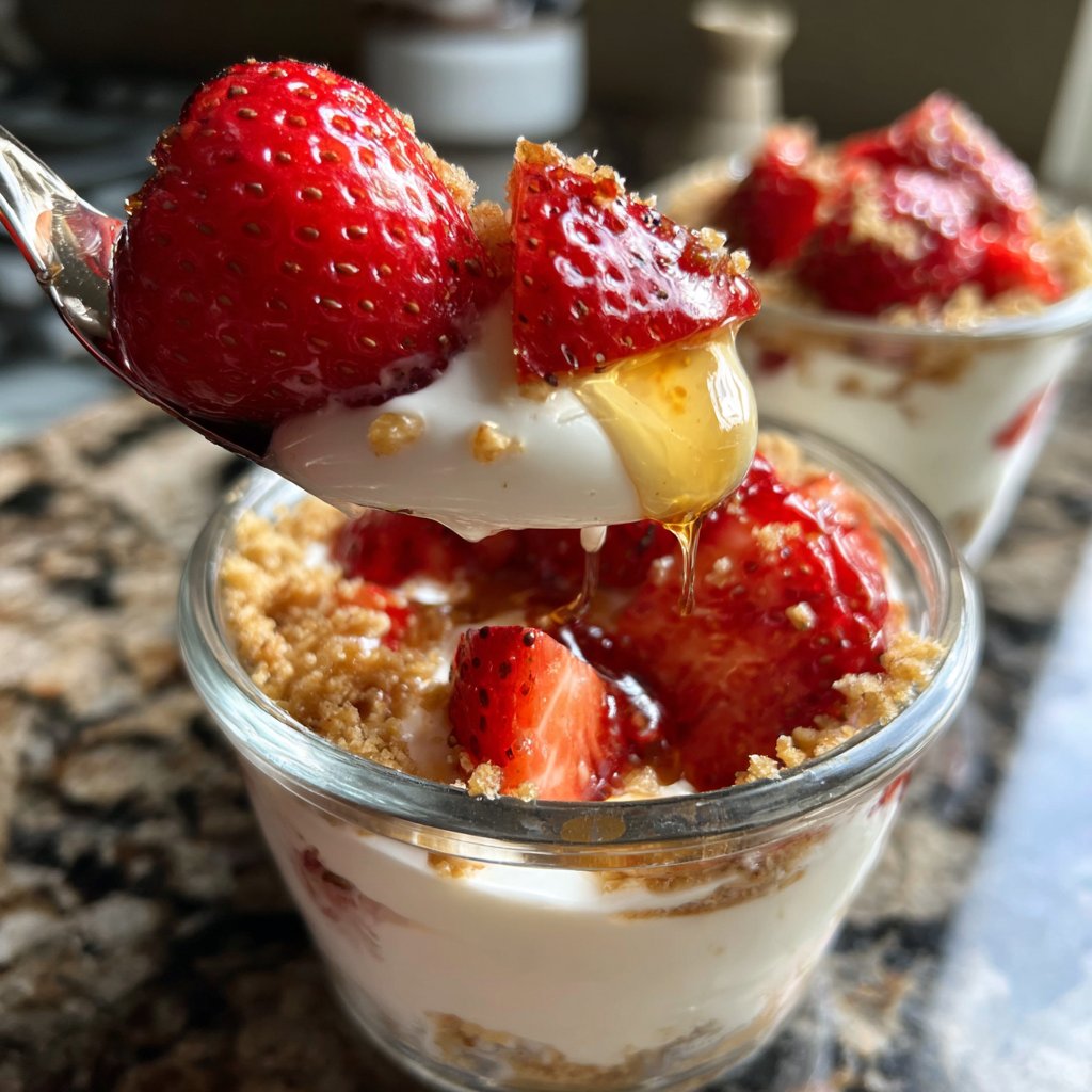 Strawberry Vanilla Yogurt Breakfast Cups