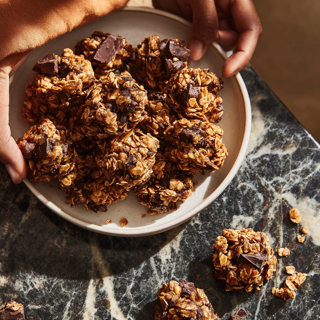 Valentines Snacks Chocolate Granola Clusters