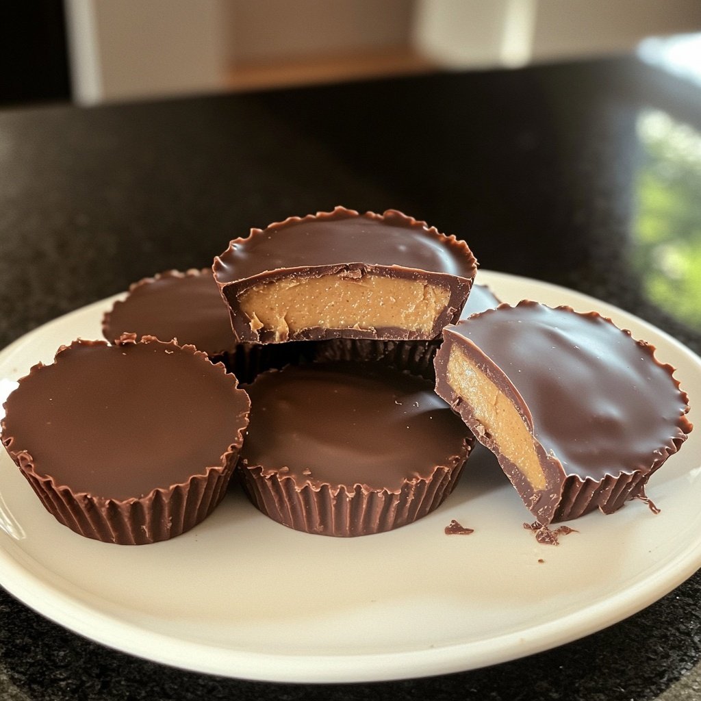Homemade Peanut Butter Cups Dark Chocolate