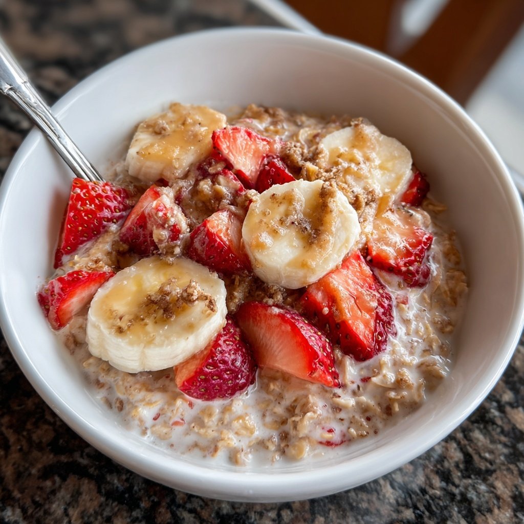 Strawberry Banana Overnight Oats