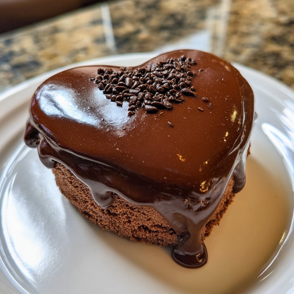 Mini Heart Cake with Chocolate Mousse