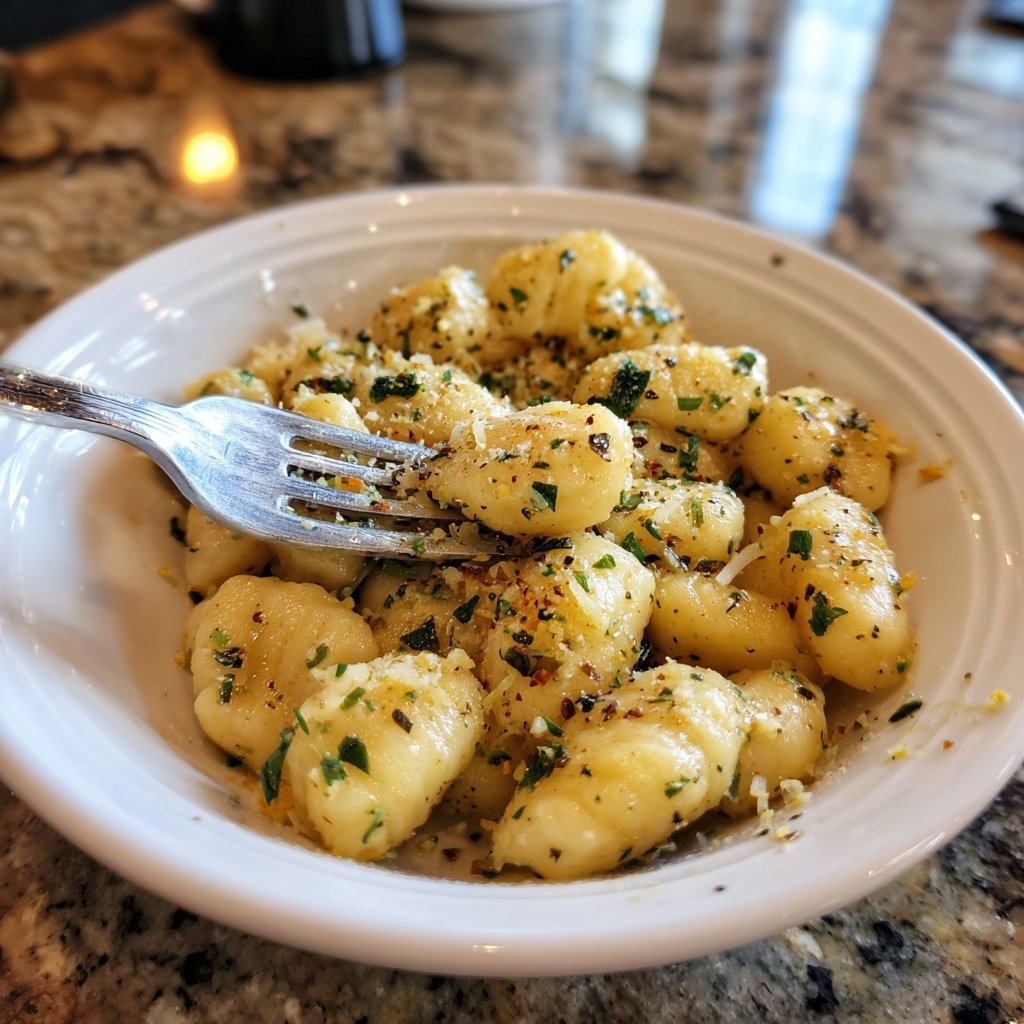 Romantic Lemon Butter Gnocchi