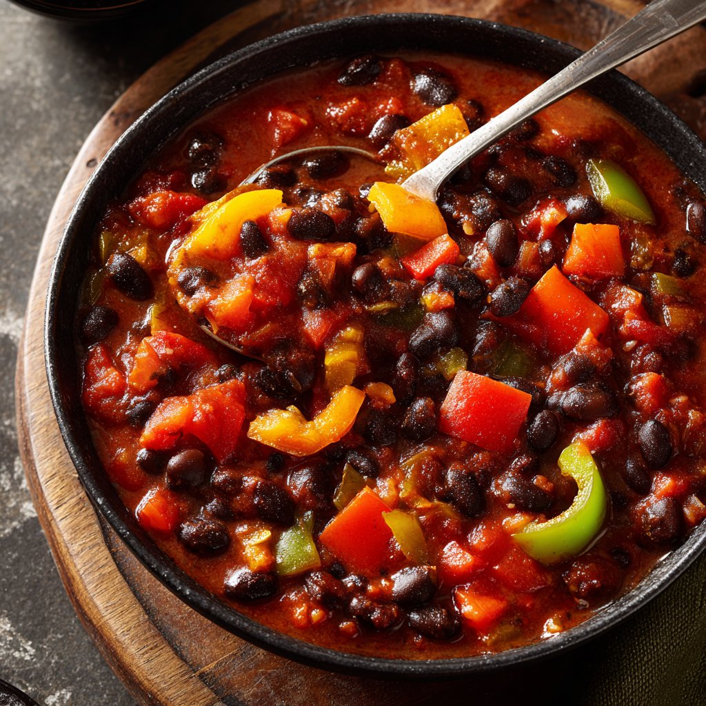 Healthy Crockpot Black Bean Chili