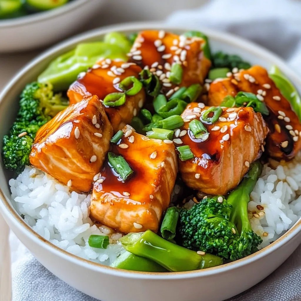 Teriyaki Glazed Salmon Bowls